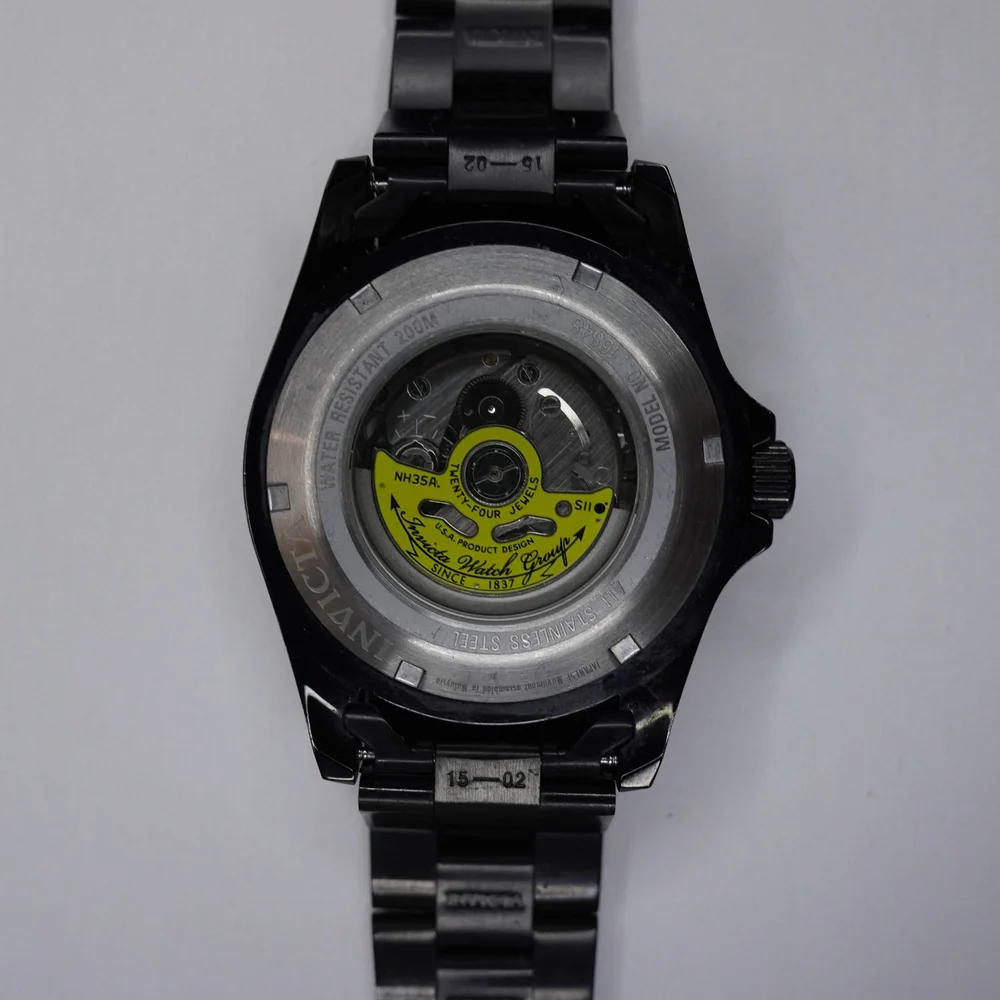 Invicta 16848 Pro Diver Legacy Date Black Stainless Steel Bracelet Watch